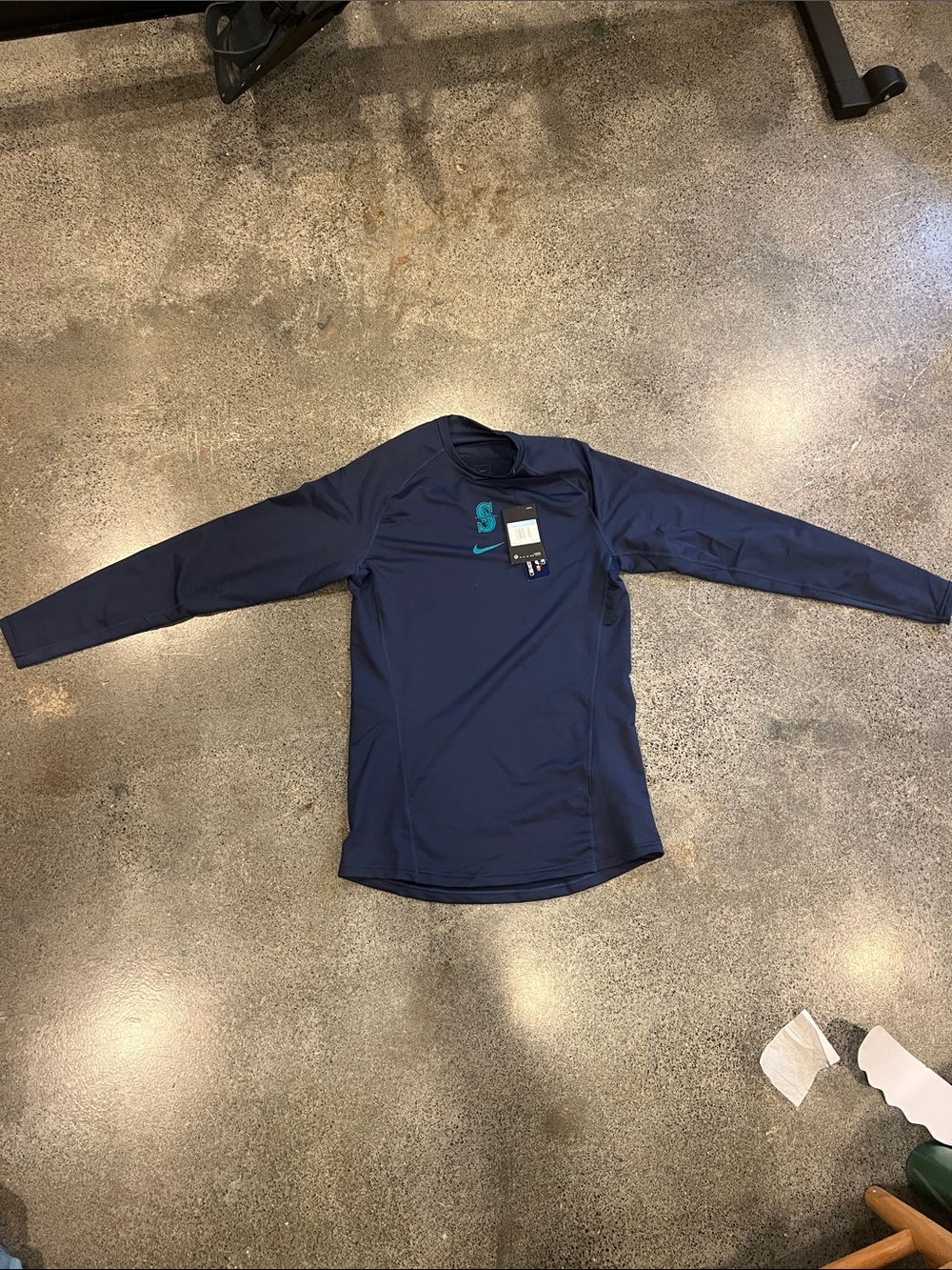 Seattle Mariners Nike Men's Navy Long Sleeve Performance Shirt